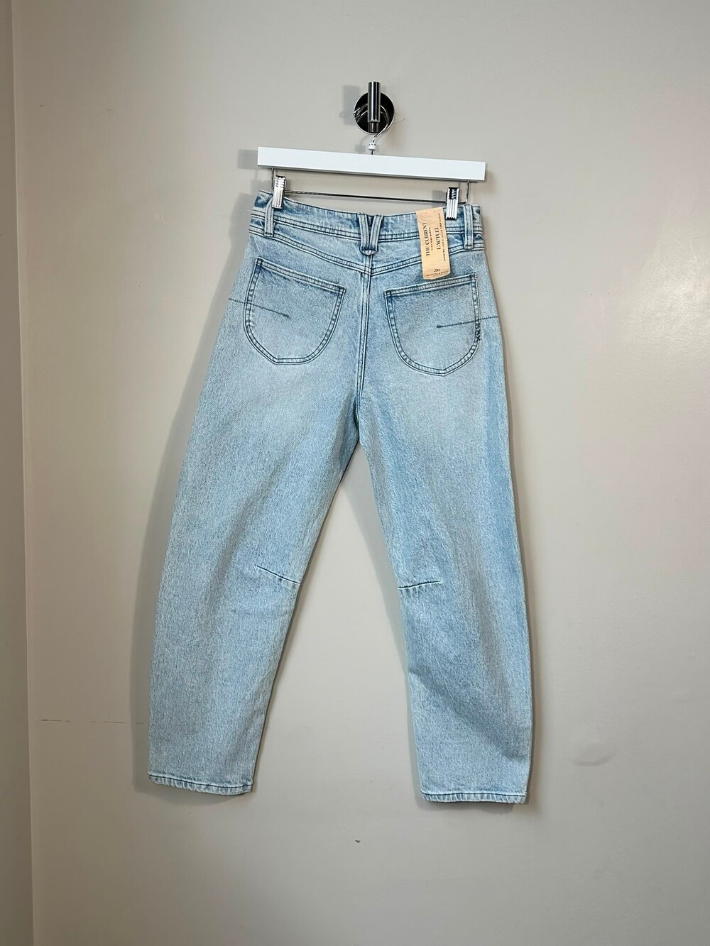 NWT Scotch & Soda The Current High Rise Barrel Jeans Size 26 Light Wash - Picture 3 of 8